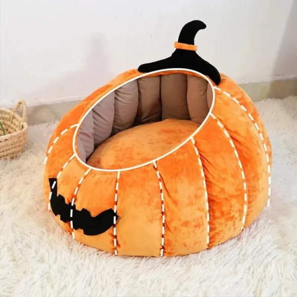Cats Pet Products Warm Accessory Winter Bed Christmas Houses Halloween Puppy Habitats All Supplies Basket Cushions Kitten Beds - Image 2