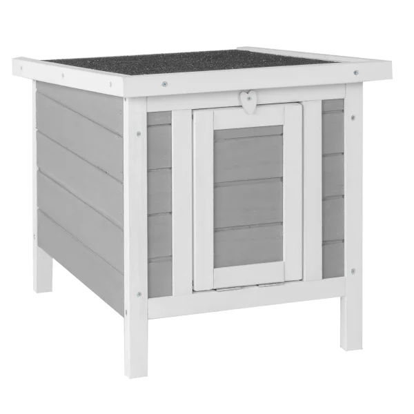 20" Wooden Waterproof Rabbit Hutch Pet Bunny Small Animal House Habitat Gray - Image 4