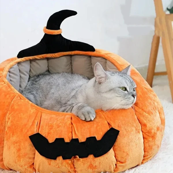 Cats Pet Products Warm Accessory Winter Bed Christmas Houses Halloween Puppy Habitats All Supplies Basket Cushions Kitten Beds - Image 3