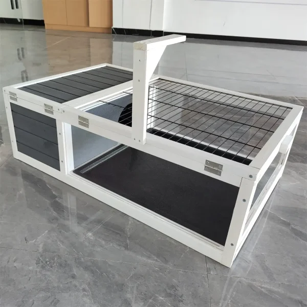 Wood Tortoise House, Indoor Turtle Habitat Reptile Cage for Lizards, Geckos, with Removable Waterproof Tray, Light Support, - Image 4