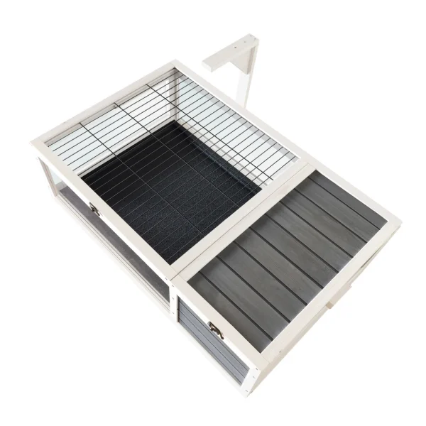 39.5＂Wood Tortoise House Indoor Turtle Habitat Reptile Cage for Lizards, Geckos, with Removable Waterproof Tray,Light Support, - Image 4