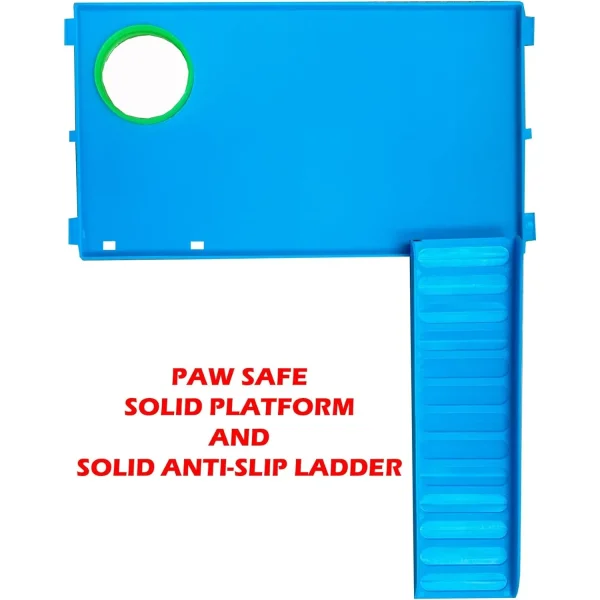 Large 5-Floors Blue Hamster Mansion Habitat Cage Paw Safe Solid Platform with Hide House Running Excerise Wheel Food Bowl - Image 3