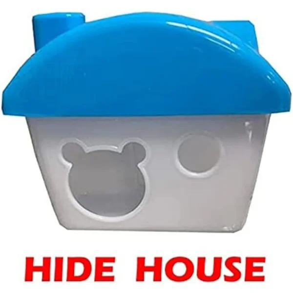 Large 5-Floors Blue Hamster Mansion Habitat Cage Paw Safe Solid Platform with Hide House Running Excerise Wheel Food Bowl - Image 5