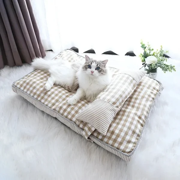 Cat Mat Winter Warm Beds Cats Cushions Kitten Bed Houses and Habitats Basket House Things Puppy Accessories All Pet Products - Image 3