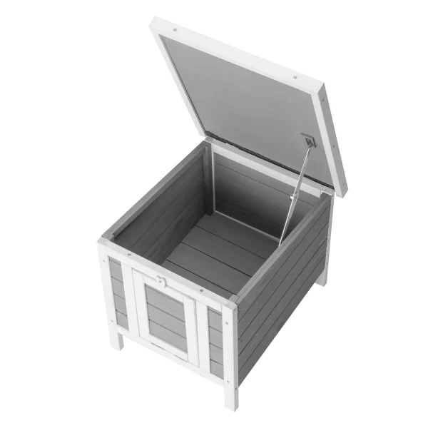 20" Wooden Waterproof Rabbit Hutch Pet Bunny Small Animal House Habitat Gray - Image 5