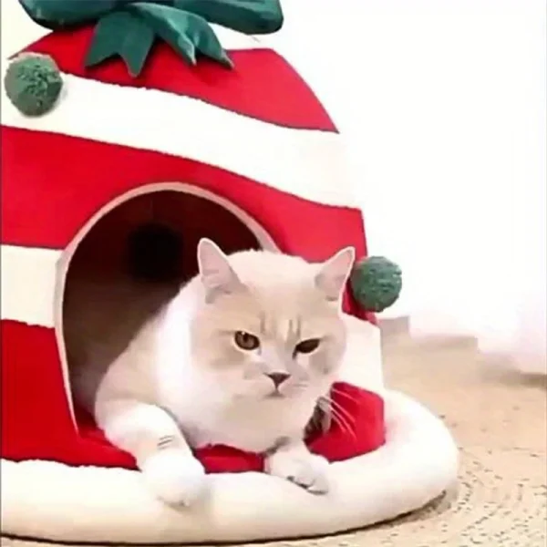 Bed Cats for Winter Christmas Cushions Warm Beds Accessories Pet Supplies Houses House Kitten Habitats Basket Goods Products - Image 4