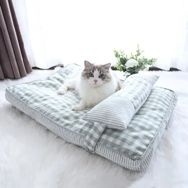 Cat Mat Winter Warm Beds Cats Cushions Kitten Bed Houses and Habitats Basket House Things Puppy Accessories All Pet Products - Image 2